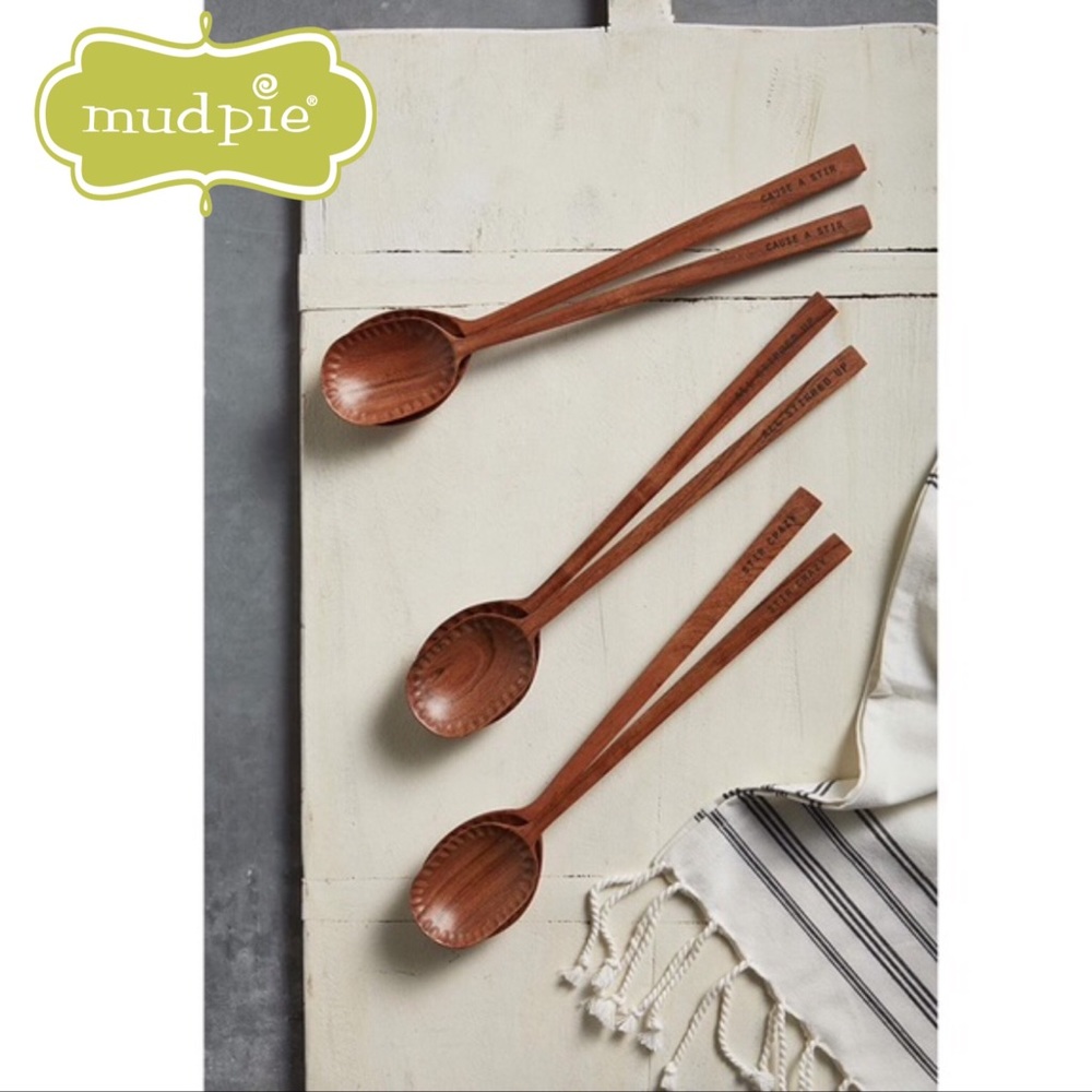 Mud Pie Mango Wood Salad Servers